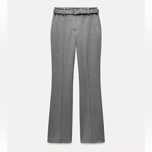 Zara straight belted pants